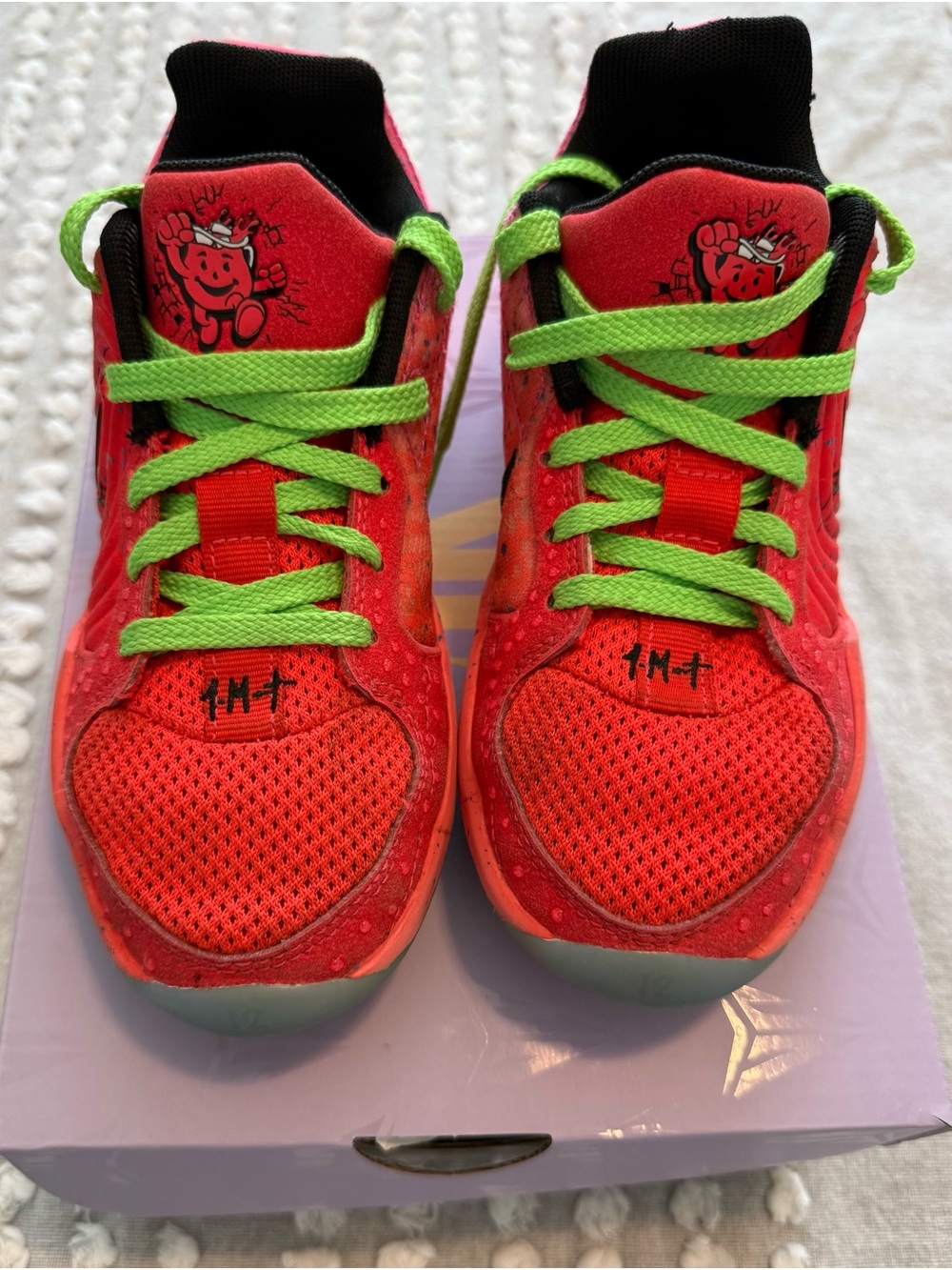 Nike Kids JA 2 Kool-Aid Sneakers Bright Crimson & Silver 1Y